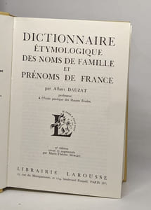 Dictionnaire des noms de famille et prénoms de france