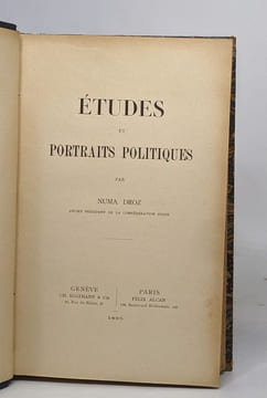 Études et portraits politiques. Droz Numa