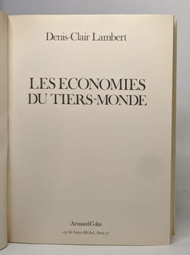 Les economies du tiers-monde. Lambert Denis-clair