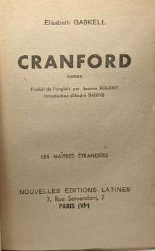 Cranford / Les maîtres étrangers. Gaskell Elisabeth
