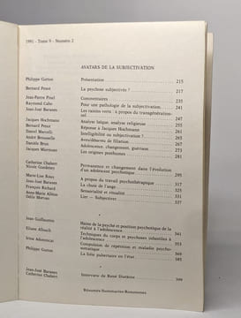 Adolescence - avatars de la subjectivation - automne 1991 - tome neuf - numéro deux. undefined
