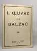 L'oeuvre de Balzac. 