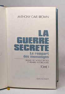 La guerre secrète / le rempart des mensonges tome 1