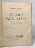 Études anglaises. Maurois André