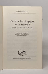 Ou vont les pédagogies non-directives