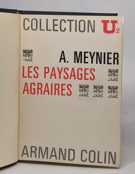Les paysages agraires. Meynier André