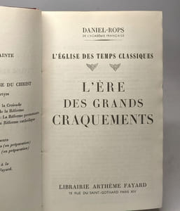 9 volumes: L'église des temps classique (T.1 et 2) + L'église ds révolutions (T.1 2 et 3) + L'église des apôtres et des martyres + L'église des temps barbares + L'église de la cathédrale et de la cro