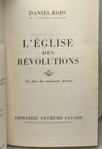 9 volumes: L'église des temps classique (T.1 et 2) + L'église ds révolutions (T.1 2 et 3) + L'église des apôtres et des martyres + L'église des temps barbares + L'église de la cathédrale et de la cro