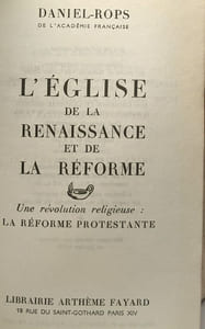 9 volumes: L'église des temps classique (T.1 et 2) + L'église ds révolutions (T.1 2 et 3) + L'église des apôtres et des martyres + L'église des temps barbares + L'église de la cathédrale et de la cro