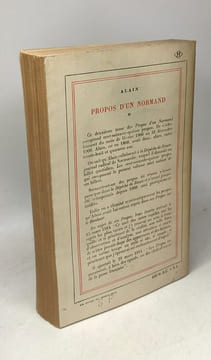 Propos d'un Normand 1906-1914 Tome II. Alain