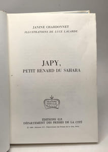 Japy petit renard du sahara / Rouge et Or dauphine