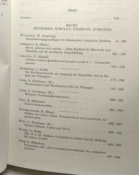 PRINCIPAT band.15 - Recht (Methoden Schulen Einzelne Juristen) - Aufstieg und Niedergang der römischen Welt. Temporini Hildegard