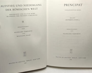 PRINCIPAT Bd.14 Recht (Materien Fortsetzung) - Aufstieg und Niedergang der römischen Welt