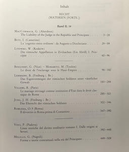 PRINCIPAT Bd.14 Recht (Materien Fortsetzung) - Aufstieg und Niedergang der römischen Welt