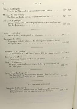PRINCIPAT Bd.14 Recht (Materien Fortsetzung) - Aufstieg und Niedergang der römischen Welt. Temporini Hildegard