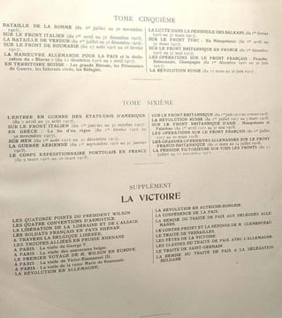 Panorama de la guerre - TOMES 4-5-6-7 (La Victoire supplément au Panorama de la guerre précédé de l'Allemagne vaincue -. Levêque Henri Colonel Rousset