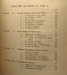 Histoire de la littérature française contemporaine - TOME 2