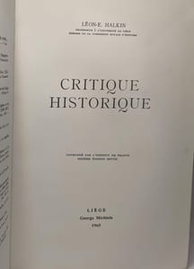 Eléments de critique historique