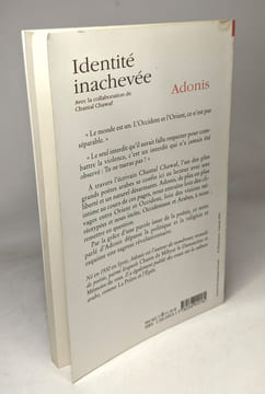 Identité inachevée. Chawaf Chantal Adonis