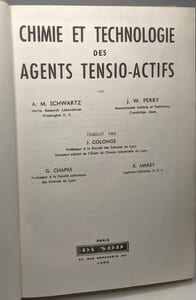 Chimie et Technologie des agents tensio-actifs