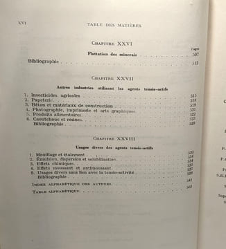 Chimie et Technologie des agents tensio-actifs. J. W. Perry A. M. Schwartz Colonge Marey Chapas