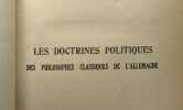 Les doctrines politiques des philosophes classiques de l'Allemagne. Bash Victor