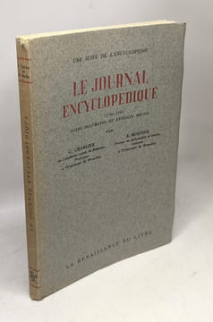 Le Journal encyclopédique (1756-1793) -. CHARLIER (Gustave) - MORTIER (Roland)