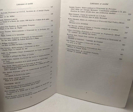 Littérature et société : recueil d'études en l'honneur de Bernard Guyon. GUYON (Bernard)