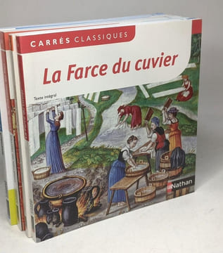8 livres collection "Carré Classiques" (textes intégraux): La Vénus d'Ille + La Colonie + Yvain Le chevalier au lion + La farce du cuvier + Le ...