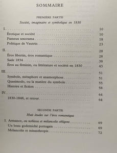 L'Eros romantique --- représentations de l'amour en 1830 / littératures modernes