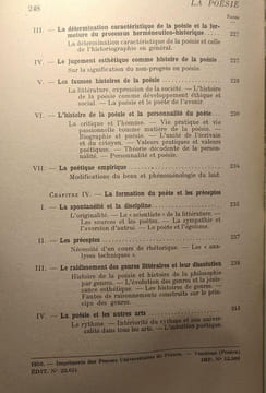 La Poésie. Introduction à la critique et à l'histoire de la poésie et de la littérature. Traduit de l'italien par D. Dreyfus. Croce Benedetto