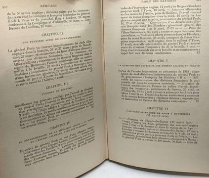 Mémoires pour servir à l'histoire de la guerre de 1914-1918 (tome premier et second). FOCH Maréchal