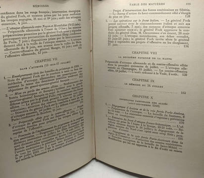 Mémoires pour servir à l'histoire de la guerre de 1914-1918 (tome premier et second). FOCH Maréchal