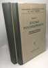 Études psychiatriques - TOME 1: Historique - méthodique - psychopathologie générale + TOME 2: Aspects séméiologiques - 2e éd. revue et augmentée. Ey ...