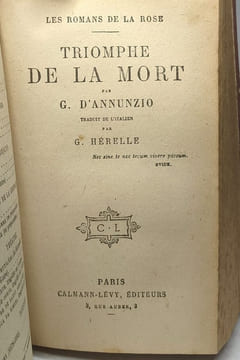 L'intrus + Triomphe de la mort --- Les romans de la rose + Episcopo & Cie + Aimer (P. Géraldy ) - 4 romans compilés en 2 volumes. G. D'Annunzio Paul ...