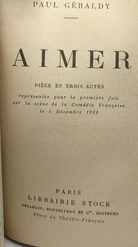 L'intrus + Triomphe de la mort --- Les romans de la rose + Episcopo & Cie + Aimer (P. Géraldy ) - 4 romans compilés en 2 volumes. G. D'Annunzio Paul ...