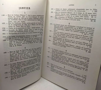 Une année d'éphémérides historiques liégeoises
