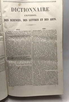 Dictionnaire universel des sciences des lettres et des arts - Troisième édition revue et corrigée. Bouillet