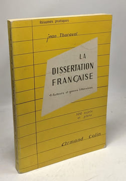 La dissertation française 1- auteurs et genres littéraires. Thoravala