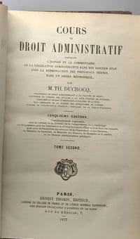 Cours de droit administratif - TOME PREMIER ET DEUXIEME - 5e édition