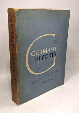 Germany Reports with a preface by Federal Chancellor Dr. Konrad Adenauer. Adenauer Konrad