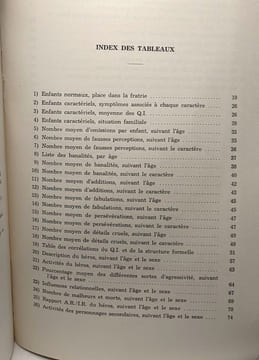 La personnalité des enfants normaux et caractériels à travers le test d'aperception C.A.T. Boulanger-Balleyguier G