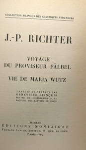 Le voyage du Proviseur Fälbel - Vie de Maria Wutz / Des Rektors Fälbels Reise - Leben des vergnügten - Schulmeisterlein Maria Wutz - Collection Bilingue