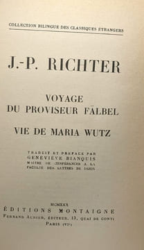 Le voyage du Proviseur Fälbel - Vie de Maria Wutz / Des Rektors Fälbels Reise - Leben des vergnügten - Schulmeisterlein Maria Wutz - Collection ...