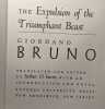 The expulsion of the Triumphant beast --- translated by Arthur D. Imerti with an introduction and notes. Giordano bruno