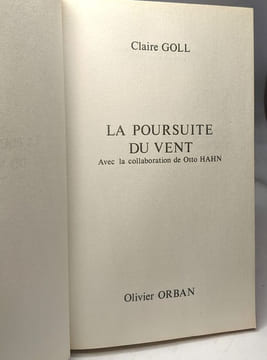 La Poursuite du vent. claire goll