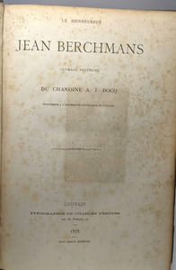 Le bien heureux Jean Berchmans