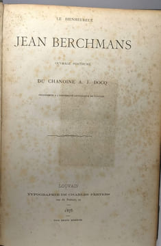 Le bien heureux Jean Berchmans. A. J. Docq