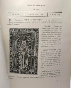Catalogue descriptif - Frottis de tombes plates - 42 planches en simili-gravure musée royaux du cinquantenaire à Bruxelles