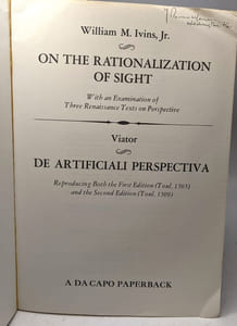 On the Rationalization of Sight. With Examination of Three Renaissance Texts on Perspective